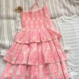 Peak smocked Dress hot pink 😇
